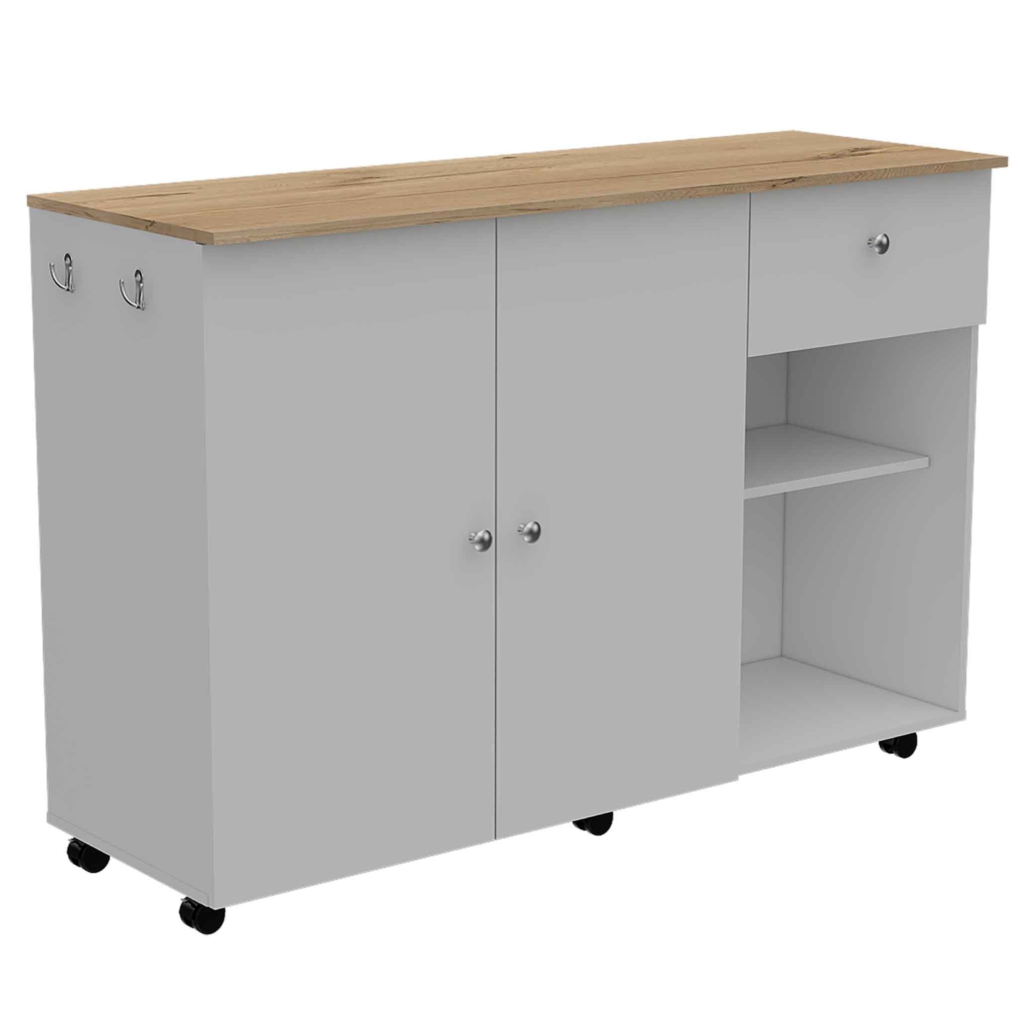 Syros Kitchen Island Depot White